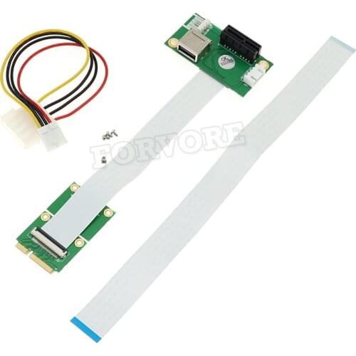 Mini PCI-E to PCI-E Express 1X Extension Cord Adapter Card with USB Riser Card