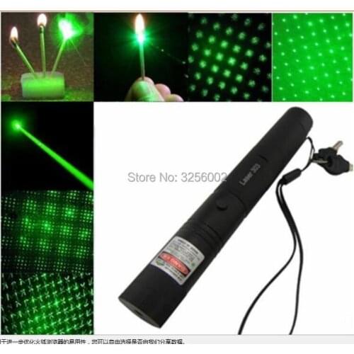 AAA Powerful Military 1000000m 100w 532nm green laser pointer LAZER flashlight focus burning Match Burn light cigars Hunting