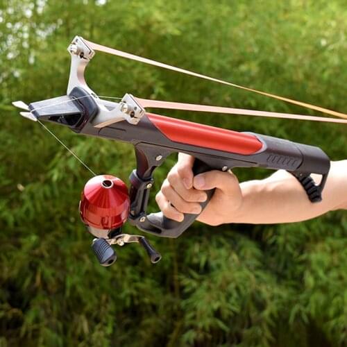 Powerful Rubber Band Slingshot Shooting Bow Toys Professional Fishing Hunting Rifle Type Slingshots Catapult Shooting Weapon Toy