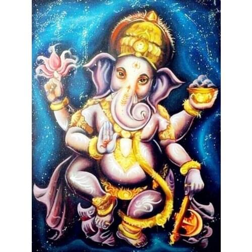 5D Diamond Painting Kits Full Round With AB Drill Icon Religion Embroidery Elephant God Rhinestone Mosaic Home Decoration Gift