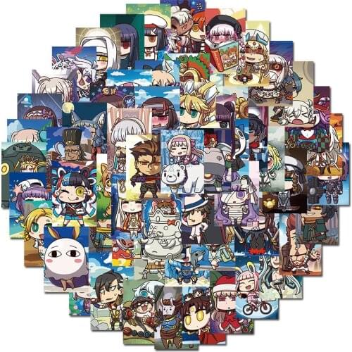 10/60PCS Anime Fate Stay Night Waterproof Sticker for Stationery Decal Pegatina Skateboard Laptop Guitar Cartoon PVC Stickers