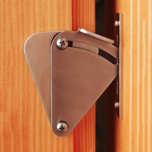 One Set Stainless Steel Lock for Sliding Barn Door Wood Latch Gate Doors Easy DIY C66