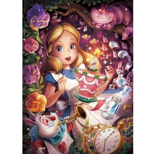 Full Square round Drill Cartoons Diamond Painting Anime girl, cat Diamond Embroidery Cross stitch Rhinestone Mosaic X59