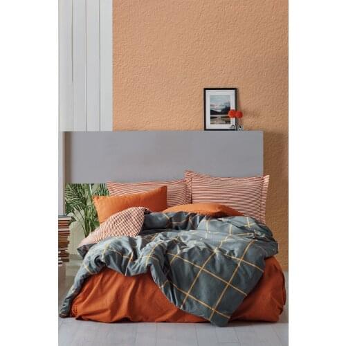 Modern Double Duvet Cover Set 100% Cotton 4Pcs Stark Cinnamon Bedding Set Ultra Soft Breathable Summer Luxury постельное бельё