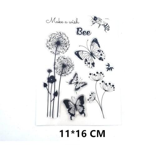 2021 New Butterfly Dandelion Clear Stamps DIY Scrapbooking Craft Supplies Rubber Silicon Seals Album Hobby ink pad Stamping