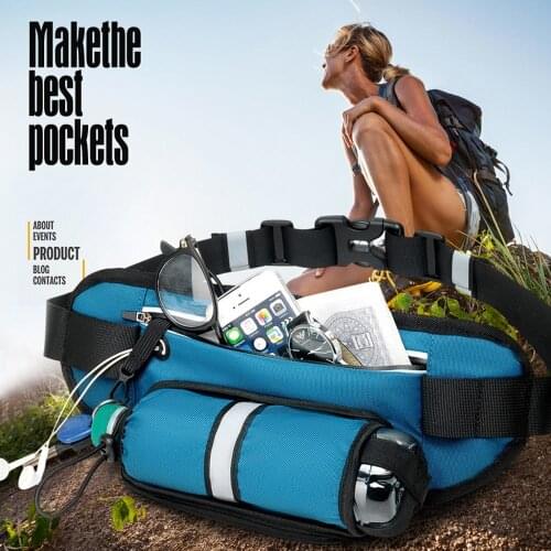 Pawaca Waterproof Men Female Casual Functional Fanny Pack Waist Bag Money Phone Belt Pouch Belt Bag Outdoor Running Waist Pack