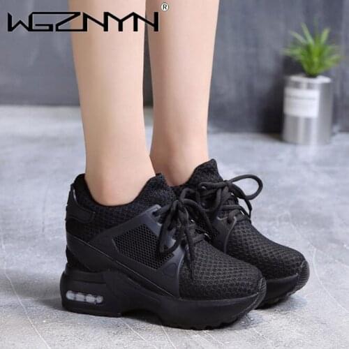 Height Increasing Shoes Woman Platform Sneakers Women Shoes Breathable Mesh Sports Shoes for Ladies Chunky Shoes Tenis Feminino