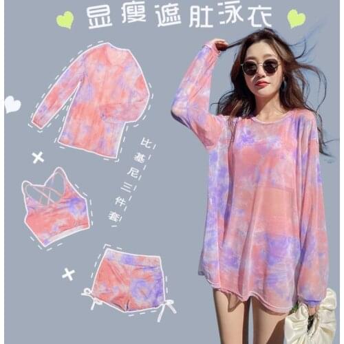 Swimsuit women 2021 new super fairy three-piece sexy hot spring swimsuitbikini swimming suit for women