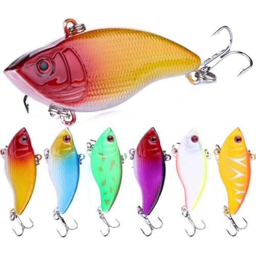 1pcs 5.5cm 9.1g Hard Fishing Lure VIB Rattling Hook Fishing 3D Eyes Vibra Rattling Hook Lures Crank Baits Wobbler Fishing