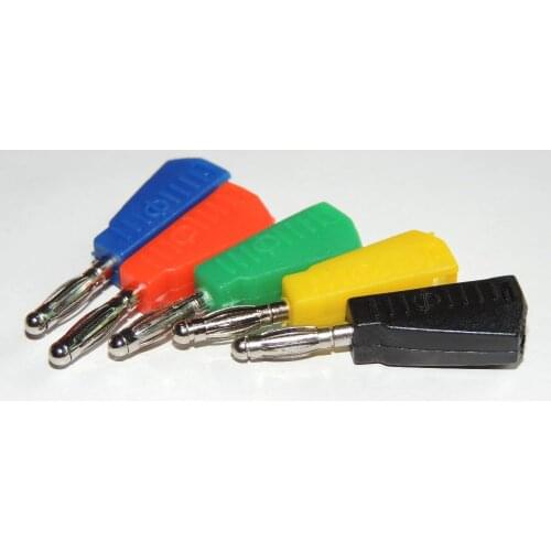 10 Pcs 5 Color Nickel Plated stackable Banana Plug For Test Probes 4mm Binding Post Jack Soldering