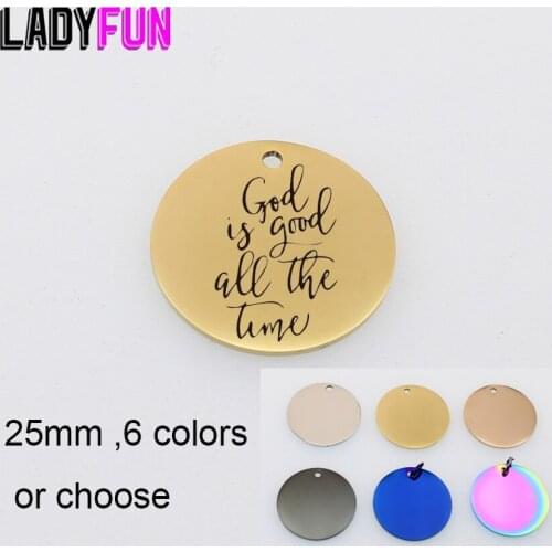 God Is Good All The Time Charm Stainless Steel God Charms High Polish Mirror Pendant 10pcs