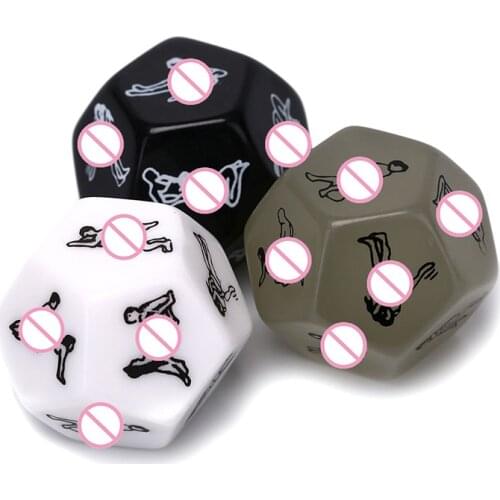 12 Surface Sex Dice Erotic Acrylic Dice With Sex Positions Sexy Posture Love Dice Cube Sex Toys for Couples Games Dropshipping