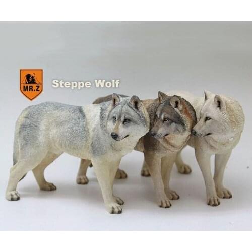 18.5CM Mr.Z prairie wolf simulation animal model wild dog Mr.Z child adult toy model scene decoration movable doll accessories