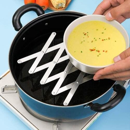 2 Pcs Pot Lid Organizer Foldable Stainless Steel Extended Bowl Rack Sink Plate Stand Holder Dish Drainer Storage Shelf