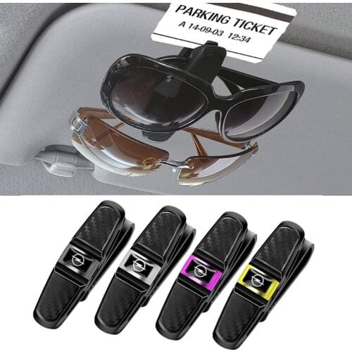1Pcs Car Sun Visor Sunglasses Clip Ticket Card Universal Clamp Accessories For Opel Astra Corsa Insignia Zafira Vectra OPC Mokka