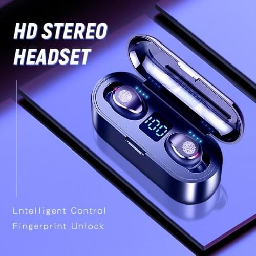 For Bluetooth Earphone Touch Control Wireless Headphone TWS Microphone Stereo Sport Earbuds Waterproof Noise Cancelling Headset