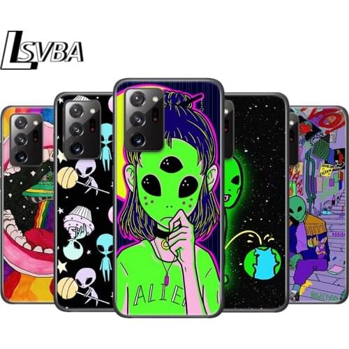 Aesthetics Cartoon alien space For Samsung A72 A52 A02 S A32 A12 A42 A51 A91 A81 A71 A41 A31 A21S A11 A01 A03 UW Phone Case