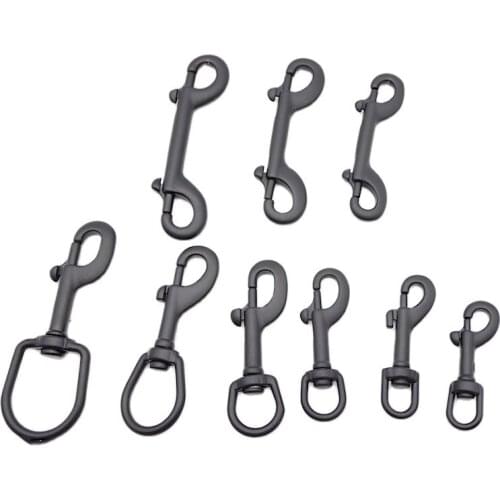 TSMC Black 316 single and double hook 65/120MM Stainless Steel Bolt Snap Hook Clip Diving Hook BCD Accessories Diving Equipment