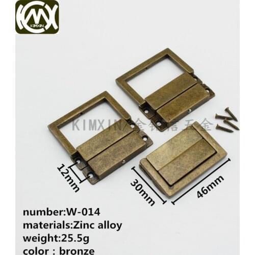 10pieces / lot Wooden box hardware accessories Jewel box lock 30*46mm Equipped with screw Exempt postage W-014 bronze