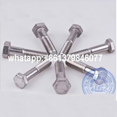 DIN931 stainless steel external hexagon bolt m6-24 304 half tooth external hexagon screw spot wholesale