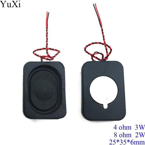YuXi 4Ohm 3W 8 ohm 2w 4R 8R Speaker for Laptop 2535 Cabinet Speaker 35X25x6mm 2pcs/lot