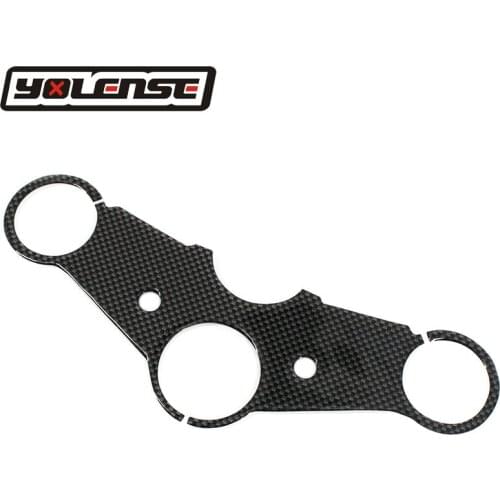 For Honda CB400 VTEC 2005 2006 2007 Carbon Fiber Triple Top Three Tree Upper Clamp Front Yoke Protector Cover Decal Pad