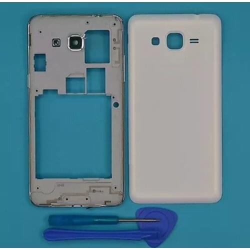 For Samsung Galaxy Grand Prime G531 G531H G531F Housing Middle Frame+Battery Back Cover+Home Button Return Key Keypad+Tools