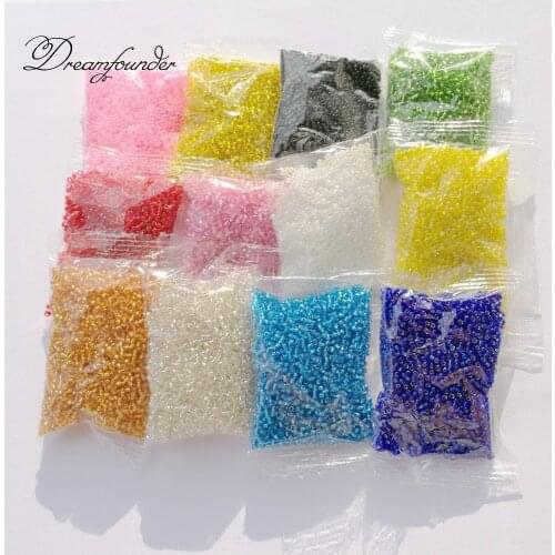 39 colors available 1bag=1500pcs/lot 2mm beads Soild Seed Beads For bead cross stitch Jewelry Handmade DIY needlework craft