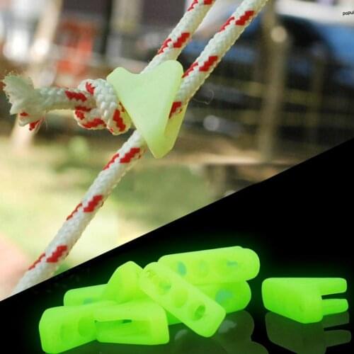Fluorescent Triangle Buckle Cord Lock Outdoor Camping Rope Safe Fastener Tool Outdoor Camping Safety warning regulating tablet