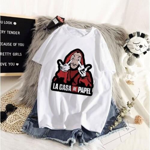 Graphic Tees Tops Little Red Man In Banknote Room Tshirts Women Funny T Shirt O-Neck T-Shirt Vintage Ullzang Mujer_t-Shirt