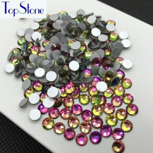 Topstone AAAAA Luxury Non Hot Fix Rhinestone Rainbow Flatback Crystals 3D Nail Art Jewelry Decorations DIY Clothing Garment