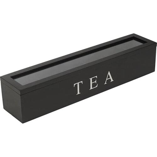 Coffe and Tea Box Organizer Wooden with Lid Coffee Tea Bag Storage Holder Organizer for Kitchen Cabinets