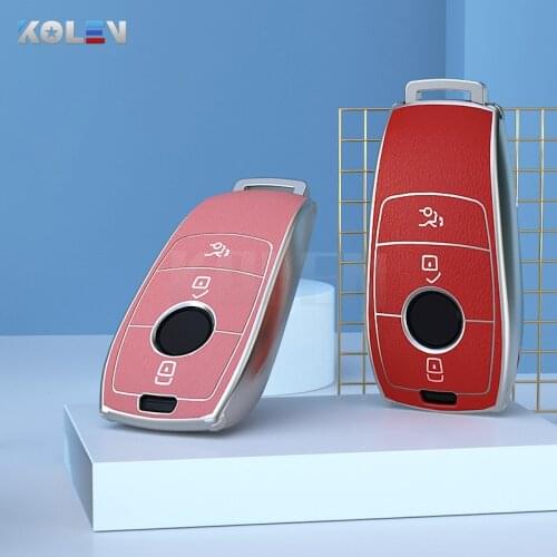Tpu Leather Car Key Case Cover For Mercedes Benz A C E S Class W213 W221 W177 W205 W222 X167 GLA GLC GLS Protector Shell Fob