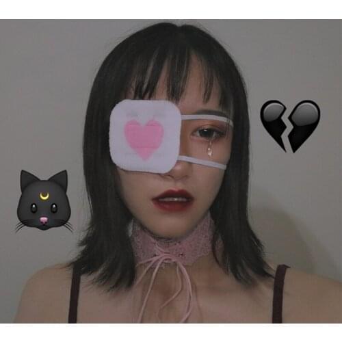 Y2K Single Eye Mask Eye Cover Goth Lolita Cute Halloween Cosplay