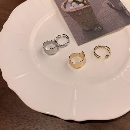 MENGJIQIAO 2021 Fashion Punk Irregular Metal Adjustable Rings For Women Girls Finger Knuckle Rings Party Jewelry Gifts