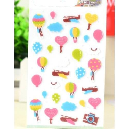 Pretty Cartoon Plane and Balloon Felt Sticker DIY Nonwoven Felt Fabric