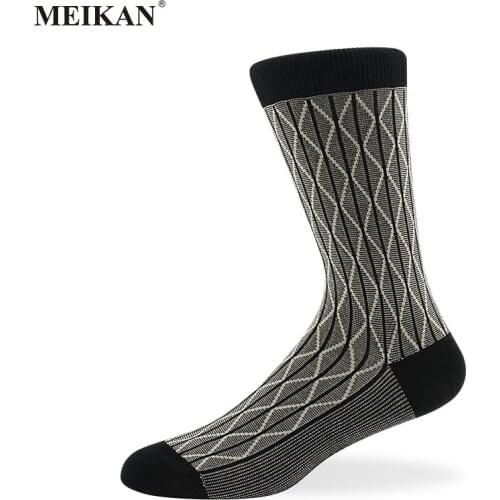 MKS2017004 MEIKANG Brand High Quality Mens Dress Socks Thin Mercerized Cotton Breathable Business Cotton Socks for Leather Shoe