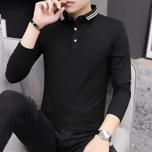 Belbello New Long Sleeve Menswear Comfortable breathability mens T-shirt Pure color for self-cultivation Mens wear