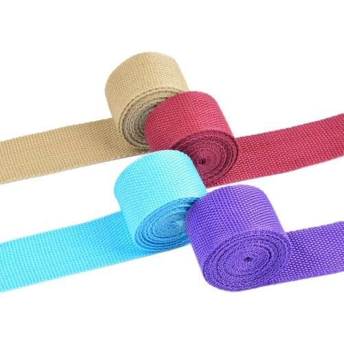 New 32mm 1 Yards/lot Colorful Cotton Canvas Nylon Webbing/Bias/Ribbon Bag Belt Strap Garments DIY Sewing Bag Belt Accessories