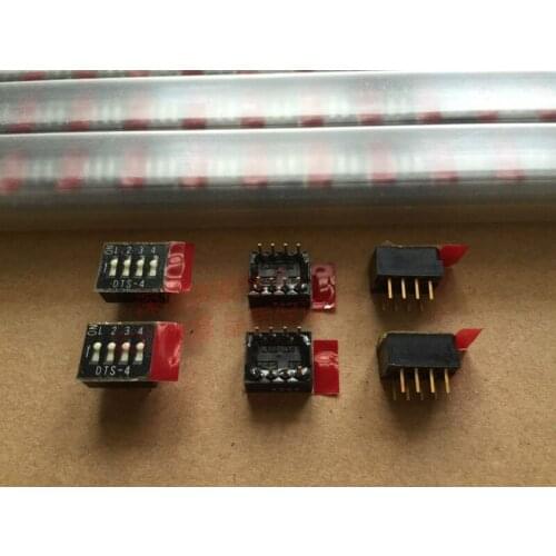 Original new 100% DIP 4-bit keyboard dial switch DTS-4 2.54mm spacing 4P gold-plated foot
