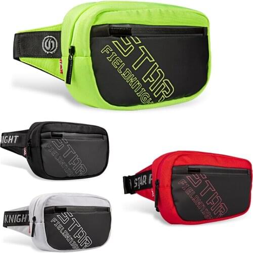 SFK Motorcycle Racing Chest Fanny Pack/ Reflective Print Motorbike Riding Waist Bag Black Stylish Unisex/ Motocross Accessories