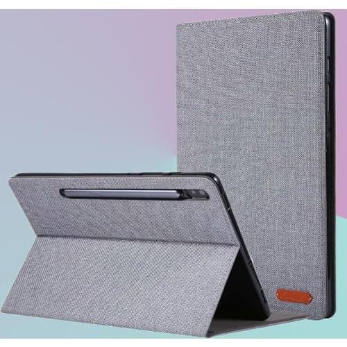 For Samsung Galaxy Tab S6 10.5" T860 2019 Tablet Stand Case Shockproof Textile Cloth Pen tray Tablet Case Cover