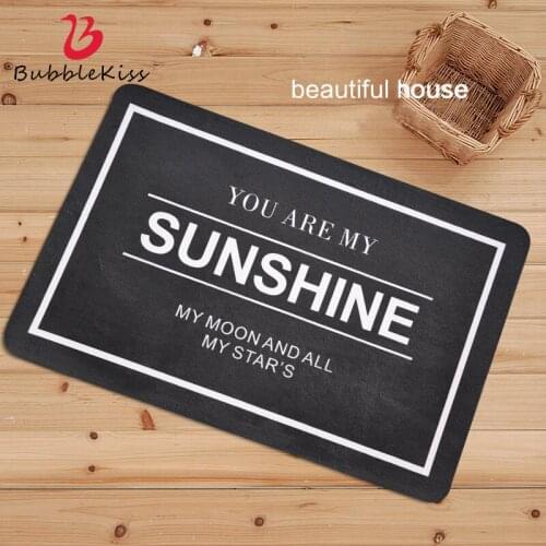 Bubble Kiss Nordic Non-Slip Bedroom Carpet Alphabet Pattern Kitchen Decor Rug Modern Home Living Room Carpet Washable Door Mat