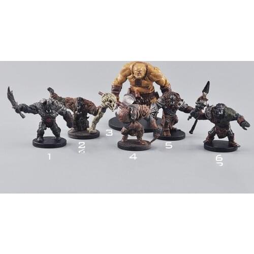 TRPG miniature board game dungeons orc warrior Priest Warlock Dryad Archer shamman Giant monster undead creature beast figures