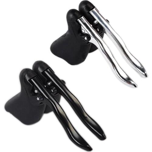 Bicycle Brake Lever Racer Road Bike Aluminum Alloy Quick Release Mechanism with Rubber Hood for 22.2-23.8mm Handlebar Bike parts