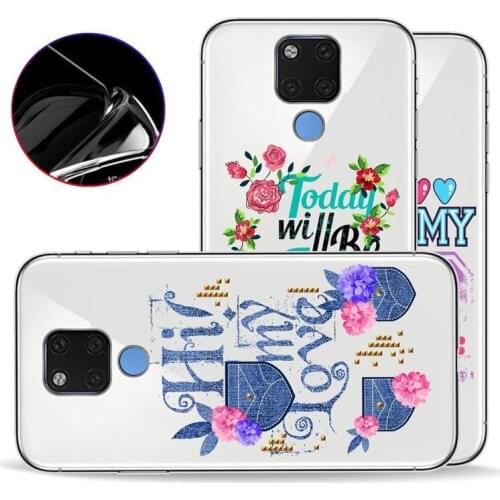 Flower Pattern Mobile Phone Case Waterproof For Huawei Mate20X Mobile Phones