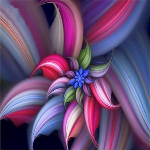 LaoJieYuan seven color flower Rhinestone cross stitch round resin square mosaic embroidery home decor no frame