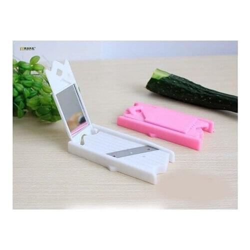 1PC LONGMING HOME New Arrival Kitchen Personalized Supplies Korean Beauty Cucumber Slicer with Mirror 11*5*1.5cm OK 0261