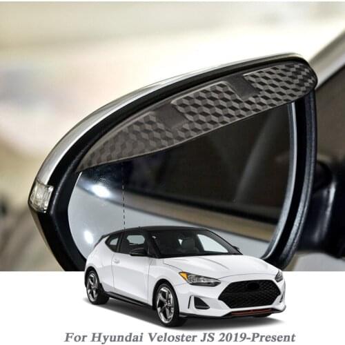 2PCS Car Rearview Mirror Rain Eyebrow Auto Shield Snow Guard Sun Side Visor Shade Protector For Hyundai Veloster JS 2019-Present