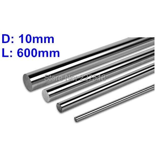 4piece/lot D10mm L600mm linear shaft 10mm LM Shaft diameter 600mm long for LM10UU 10mm linear ball bearing linear smooth rod